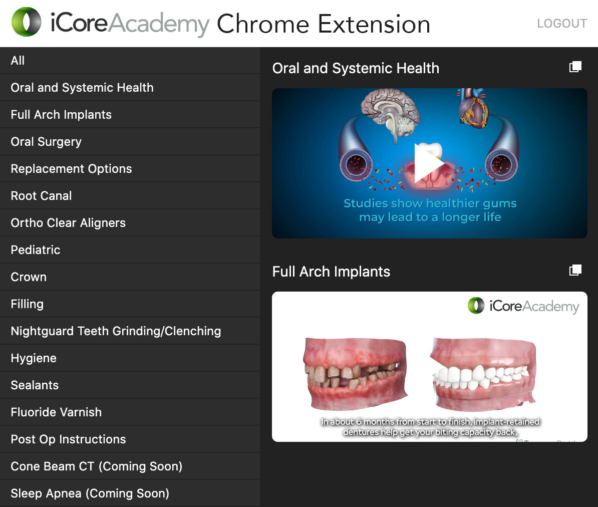 iCoreAcademy Chrome Extension